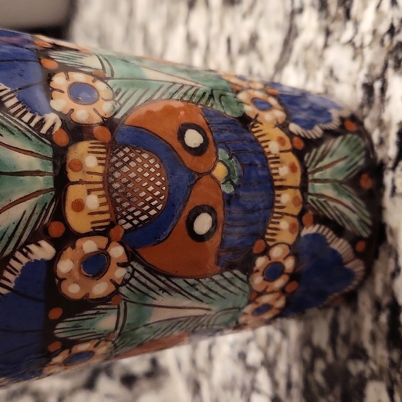 SALE--Thoune Faience Owl Majolica Hand Painted Cup - Picture 4 of 7